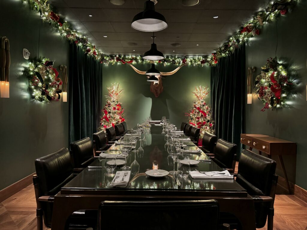 Stillwell's Steakhouse in Dallas Professional Christmas Decorating done by Patton Christmas Designs by Yvette